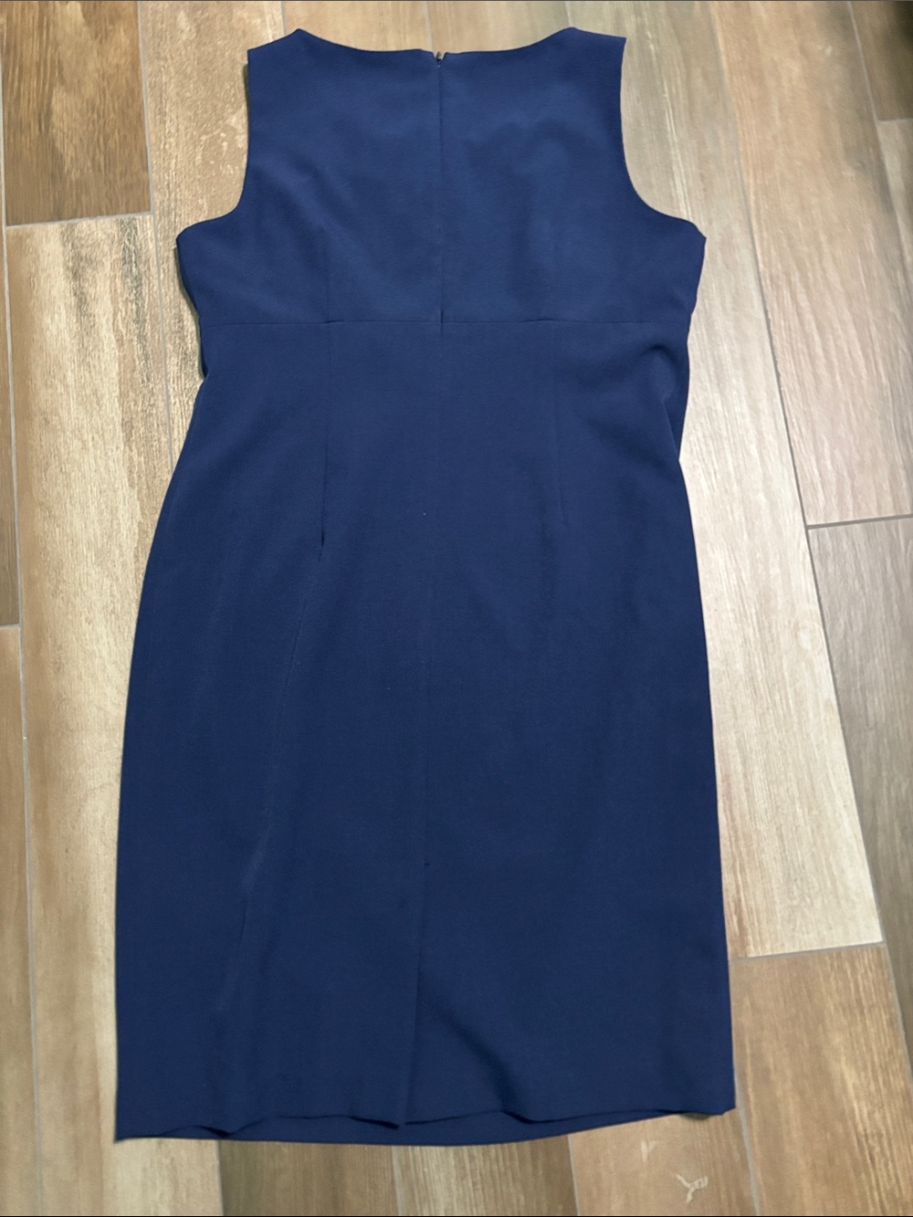 Kasper Navy Sleeveless Midi Sheath Dress - Picture 4 of 5